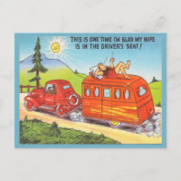 Funny Travel Trailer RV Camping Cartoon du Camping
