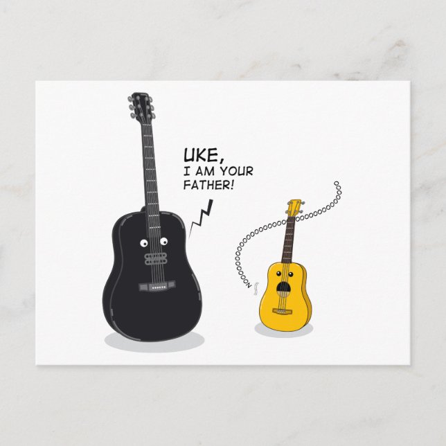 Carte Postale Funny Uke, je suis ton Père ! Coussin (Devant)