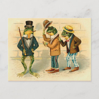 Carte Postale Funny Vintage Frogs
