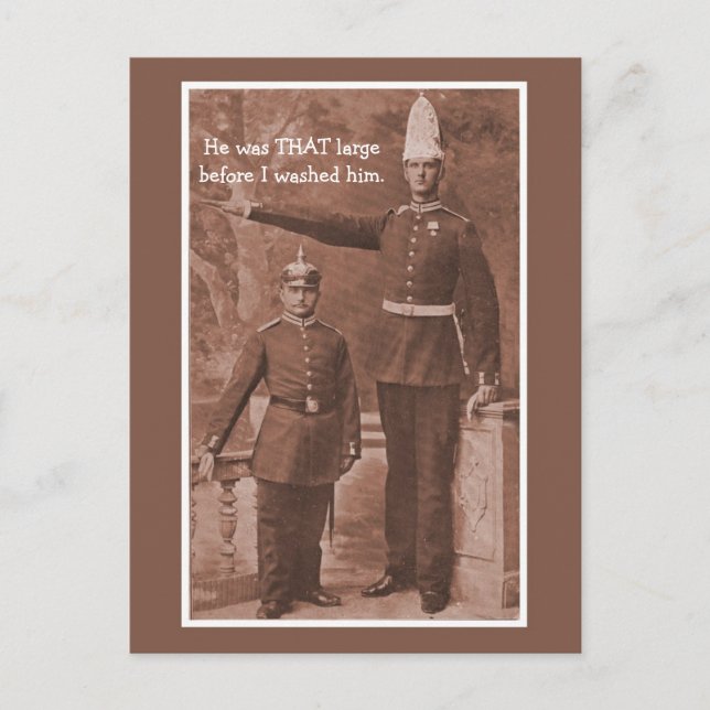 Carte Postale Funny vintage personnalisable militaire (Devant)