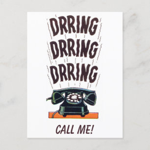 Carte Postale Funny Vintage Rétro Vieux Téléphone Classique Appe