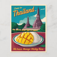 Funny Vintage voyage Thaïlande Humour Retro Graphi