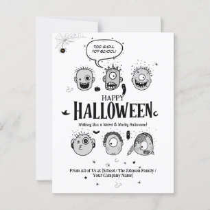 Carte Postale Funny Wacky Monster Kids Halloween Conception de c