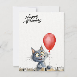 Carte Postale funny watercolor birthday card