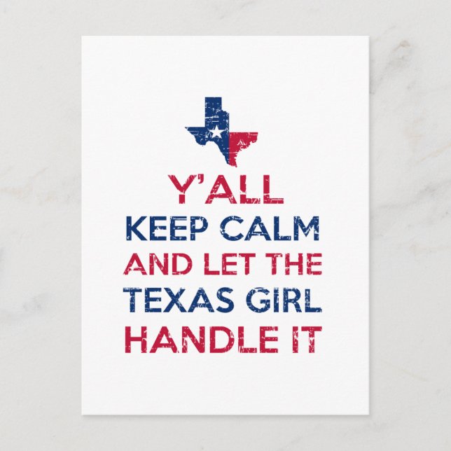 Carte Postale Funny Y'all tee - shirts texans (Devant)