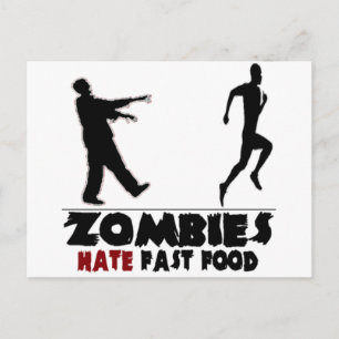 Carte Postale Funny Zombies Restauration rapide