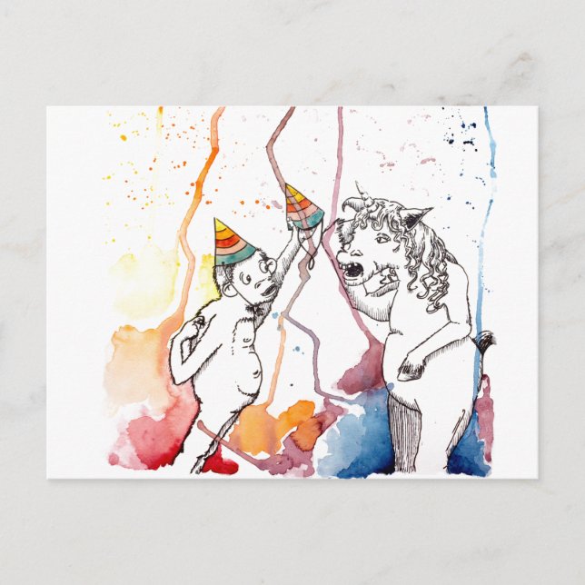 Carte Postale Für Einhörner und Einhorn Fans (Devant)