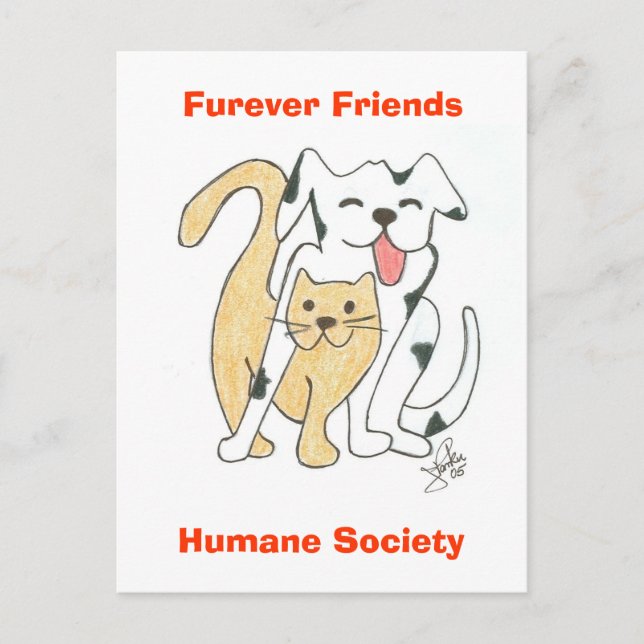Carte postale Furever Friends Humane Society (Devant)