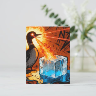 Carte Postale Furieux feu respirant MN Loon faisant fondre la gl