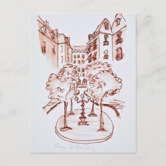 Carte Postale Furstenberg, Eglise Saint-Germain-des-Prés, Paris (Devant)