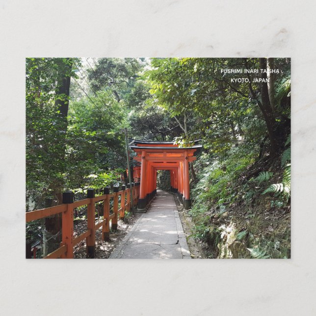 Carte Postale Fushimi Inari Taisha Temple Voyage Kyoto Japon (Devant)