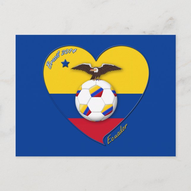 Carte Postale Fútbol de ECUADOR. Équipe d'Equateur de football (Devant)