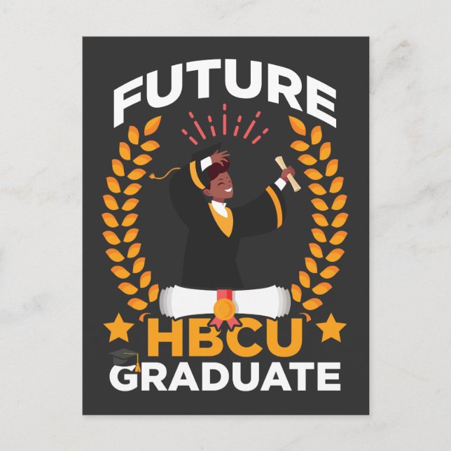 Carte Postale Futur HBCU Graduation Black African Student (Devant)