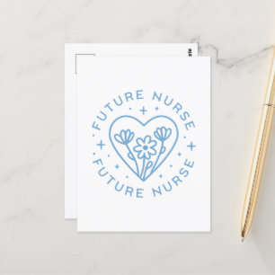 Carte Postale Futur motivation de l'infirmière étudiant bleu est