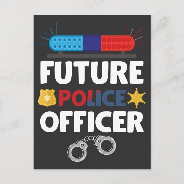 Carte Postale Futur officier de police Costume policier enfant (Devant)