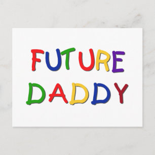Carte Postale Futur papa couleurs primaires T-shirts et cadeaux