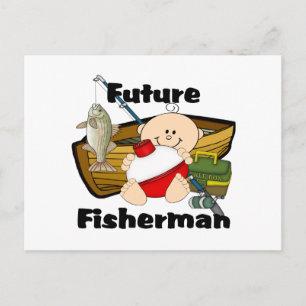 Carte Postale Futur pêcheur