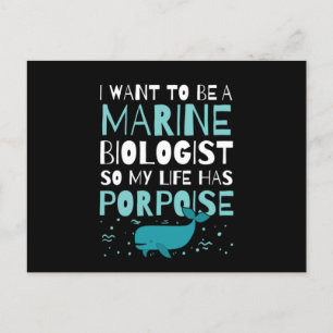 Carte Postale Future biologiste marine Ma vie a un but design