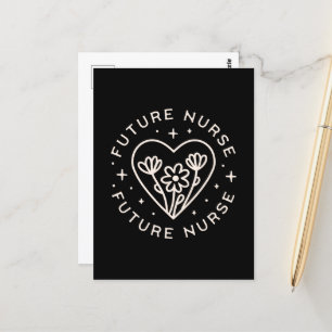 Carte Postale Futures affirmations d'infirmières florale citatio
