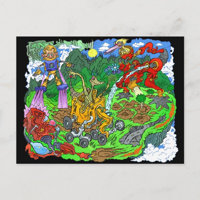 Carte Postale Futurs planteurs d'arbres. (Devant)