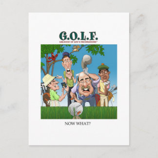 CARTE POSTALE G.O.L.F. LE PLUS GRAND DES FRUSTRATIONS DE LA VIE