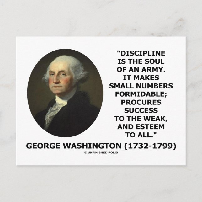 Carte Postale G. Washington La Discipline Est L'Âme D'Une Armée (Devant)