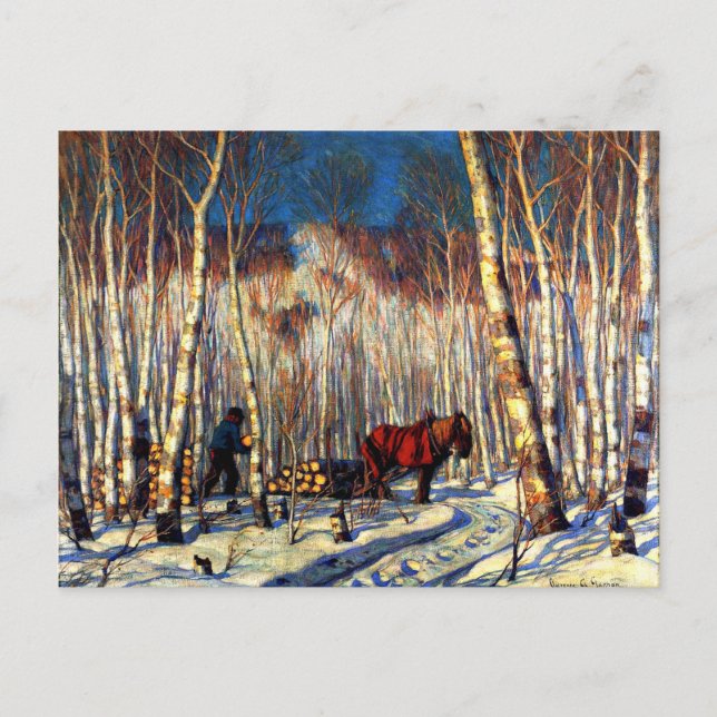 Carte Postale Gagnon - Mars dans les bois de bouleaux (Devant)