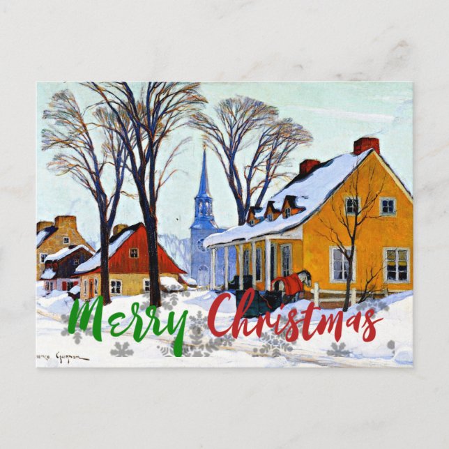 Carte Postale Gagnon - Matin d'hiver, Baie-Saint-Paul, Noël (Devant)