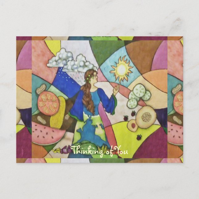 Carte Postale Gaia's Abundance Food Fruit Vegetable (Devant)