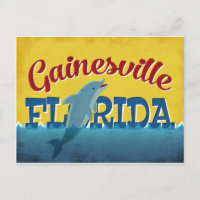 Gainesville Florida Dolphin Retro Vintage voyage