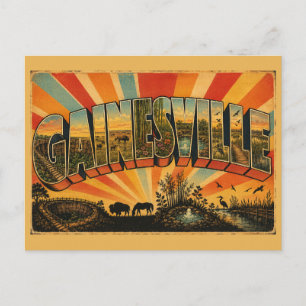 Carte Postale Gainesville Jardins de prairie de Floride Sources 