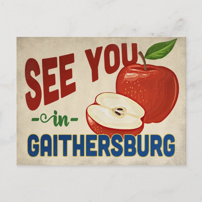 Carte Postale Gaithersburg Maryland Apple - Vintage voyage (Devant)