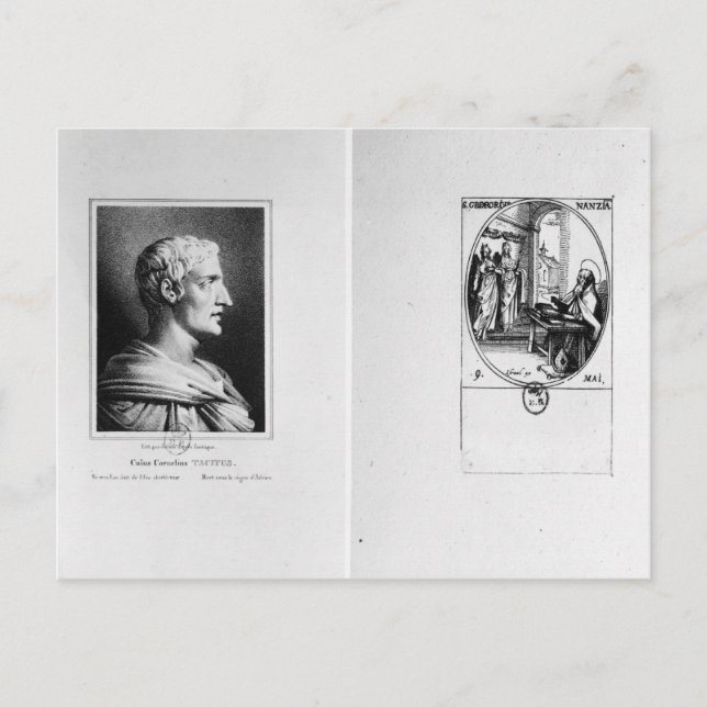 Carte Postale Gaius Cornélius Tacite gravé par Julien (Devant)
