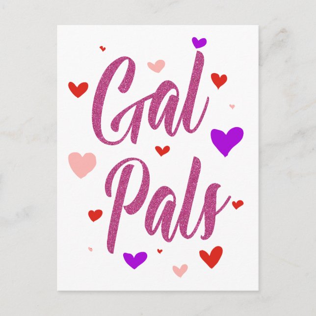 Carte Postale Gal Pals Joyeux Galentines Jour Valentines Amour (Devant)