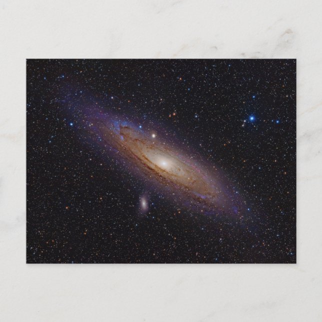 Carte Postale Galaxie Andromeda prise avec filtre Alpha hydrogèn (Devant)