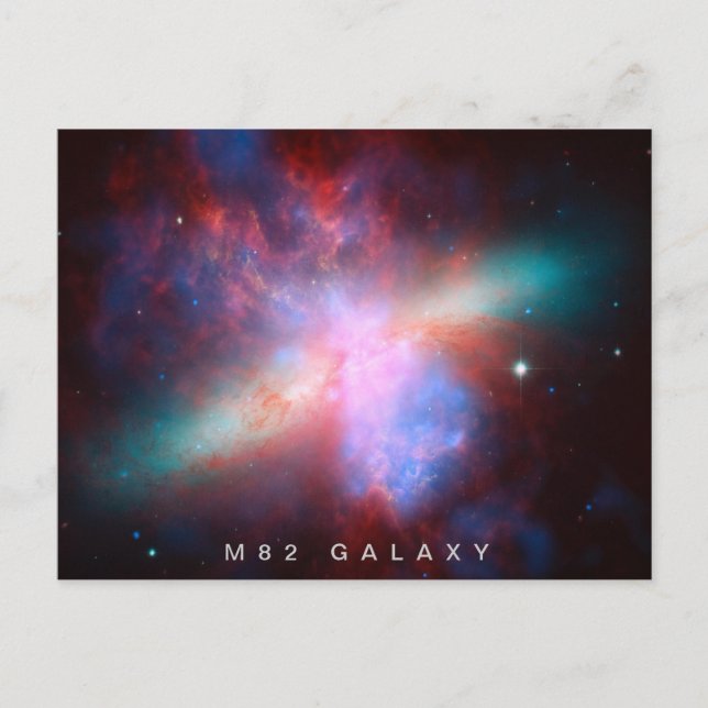 Carte Postale Galaxie M82 (Devant)