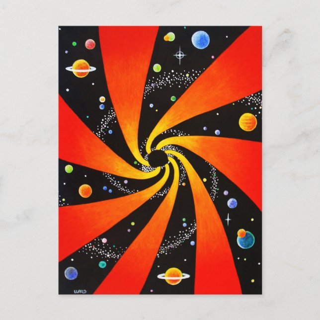 CARTE POSTALE GALAXIE SPIRALE HYPNOTIQUE (Devant)