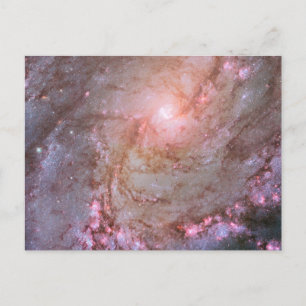 Carte Postale Galaxie Spirale M83, Ablaze Avec Formation Star.