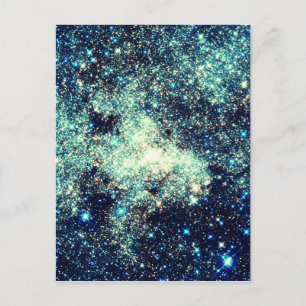 Carte Postale Galaxie turquoise Lactée