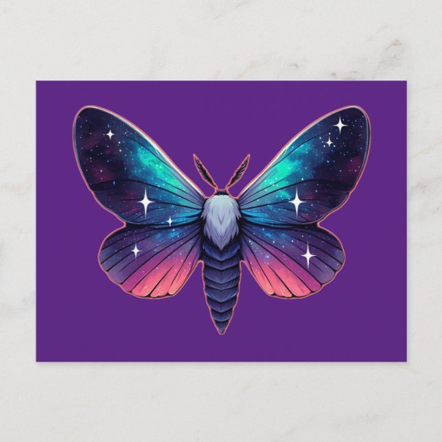 Carte Postale Galaxy Moth - Espace cosmique Imaginaire thématiqu (Devant)