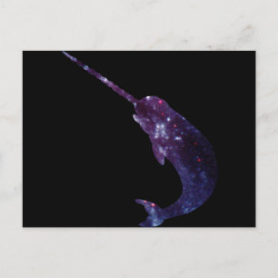 Carte Postale Galaxy Print Narwhal