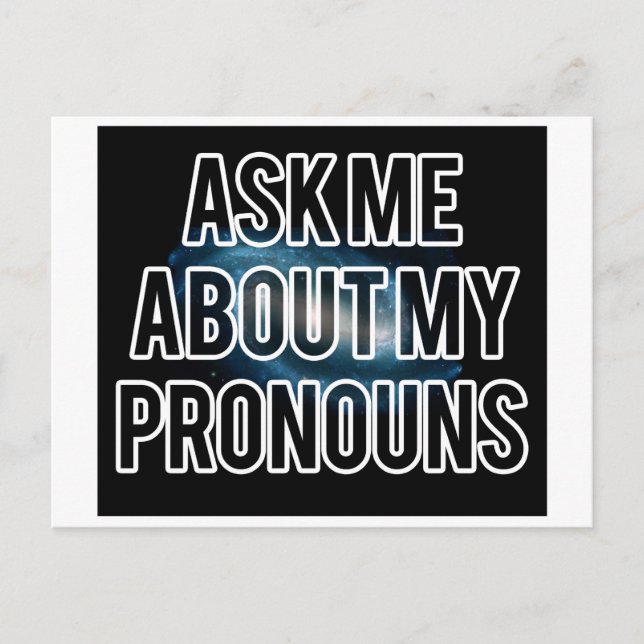Carte postale Galaxy Pronouns (Devant)
