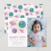 Galaxy Space aquarelle Planète 4e anniversaire Pho
