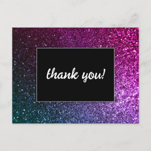 Carte Postale Galaxy Sparkle Glam Chic Mariage moderne Parties s