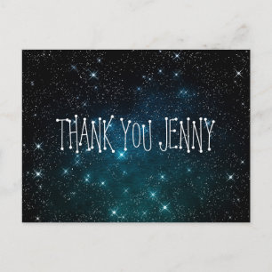 Carte Postale Galaxy Stars Merci de nuit Personnalisé