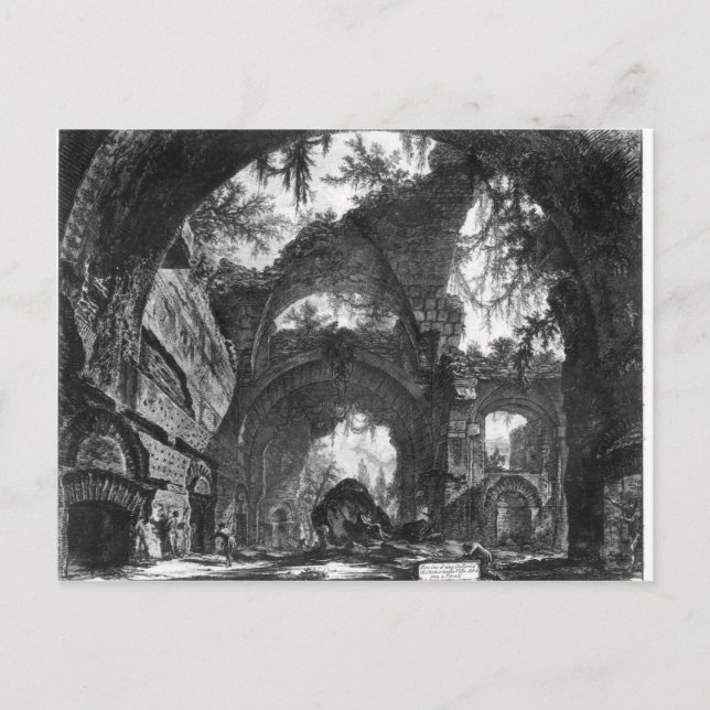 Carte Postale Galerie en ruines de la Villa Adriana à Tivoli (Devant)