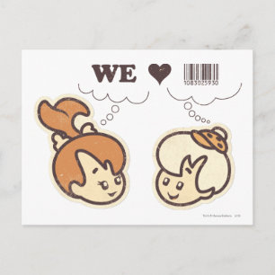 Carte Postale Galets et Bam Bam We Love