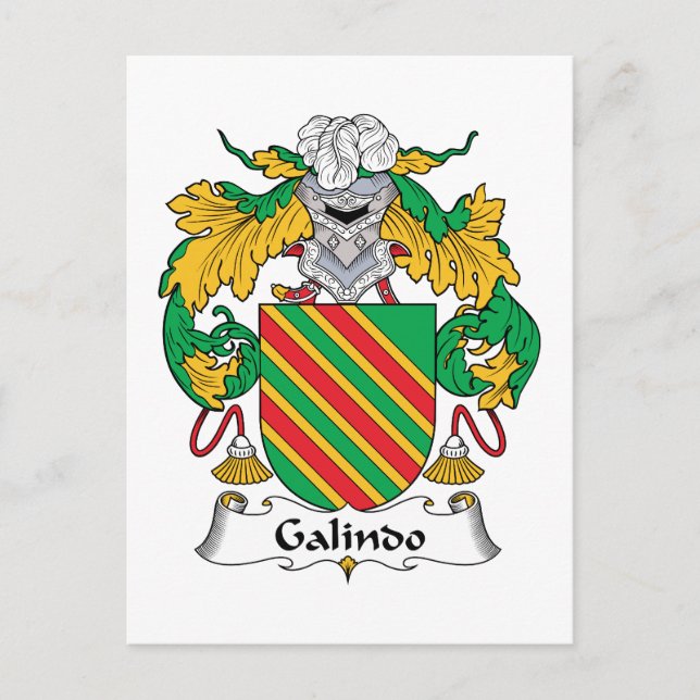 Carte Postale Galindo Family Crest (Devant)