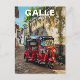 Carte Postale Galle Tuk Tuk Sri Lanka
