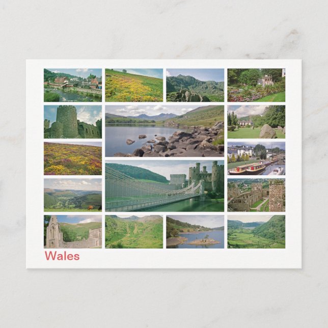 Carte Postale Galles multi-images (Devant)